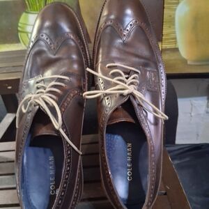 Cole Haan Men's Brown Leather Dress Shoes